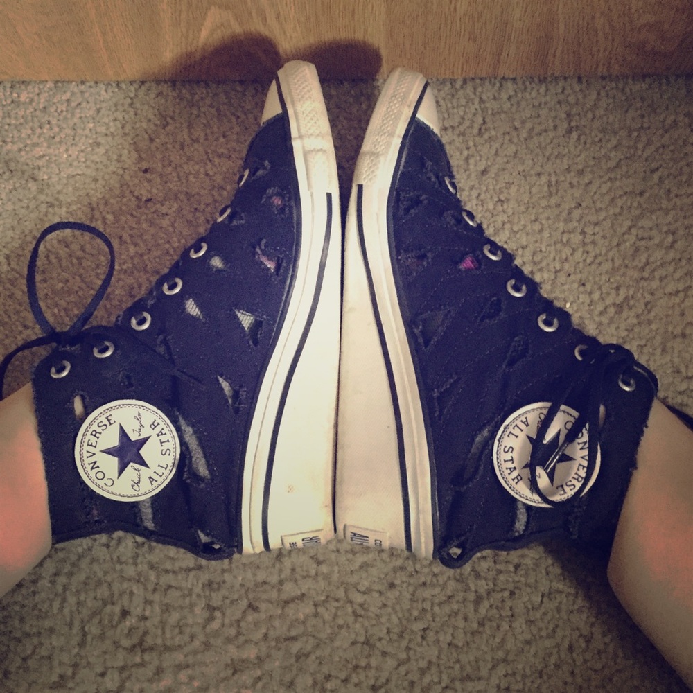 Slashed Converse Heeled Sandals